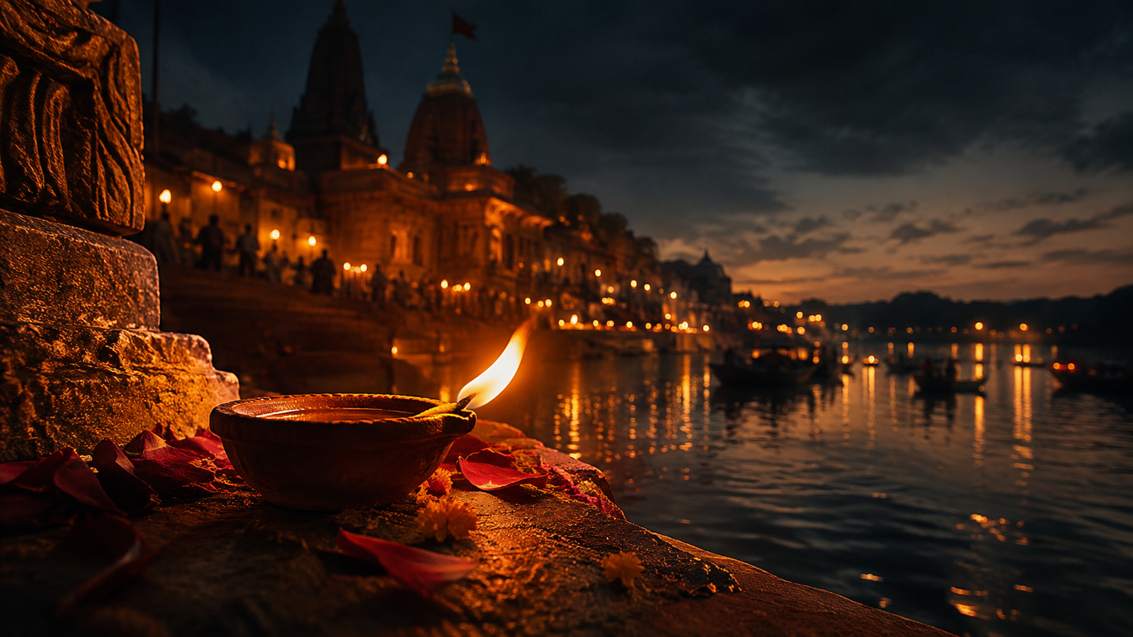 Sacred Indian temple and traditional spiritual setting